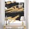 Designart - Gold and Black drift IV - Glam Premium Canvas Wall Art